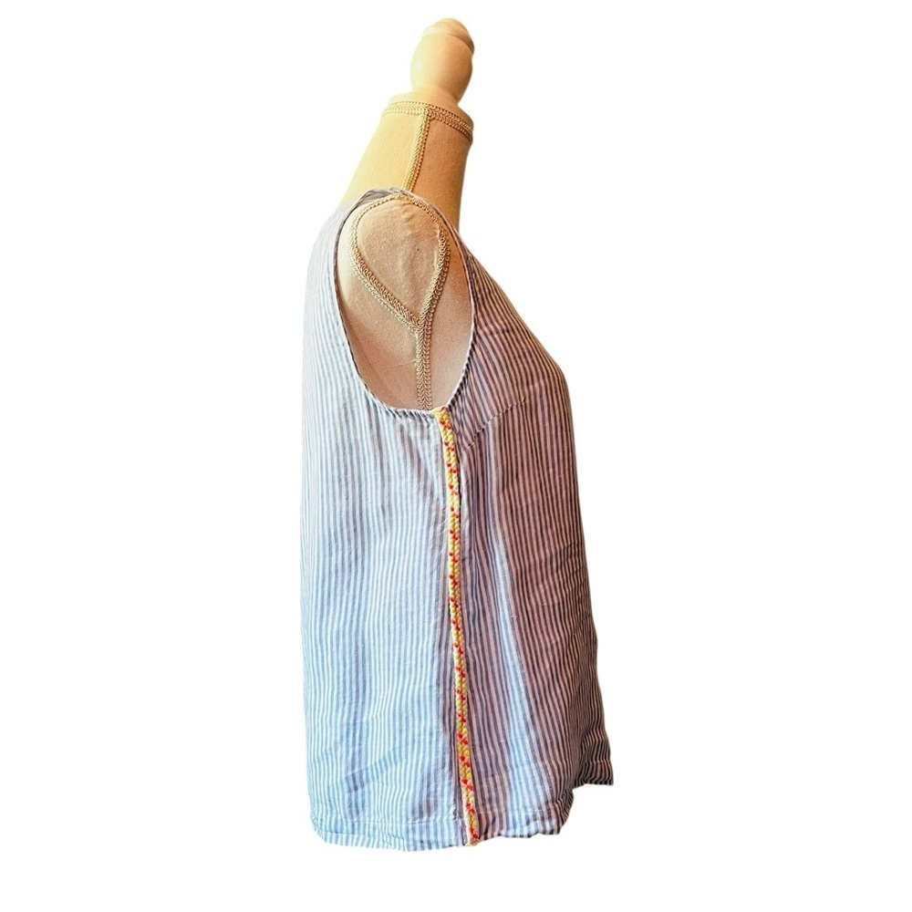 Vineyard Vines Blue and White Striped Sleeveless Top Size Small - Picture 4 of 9